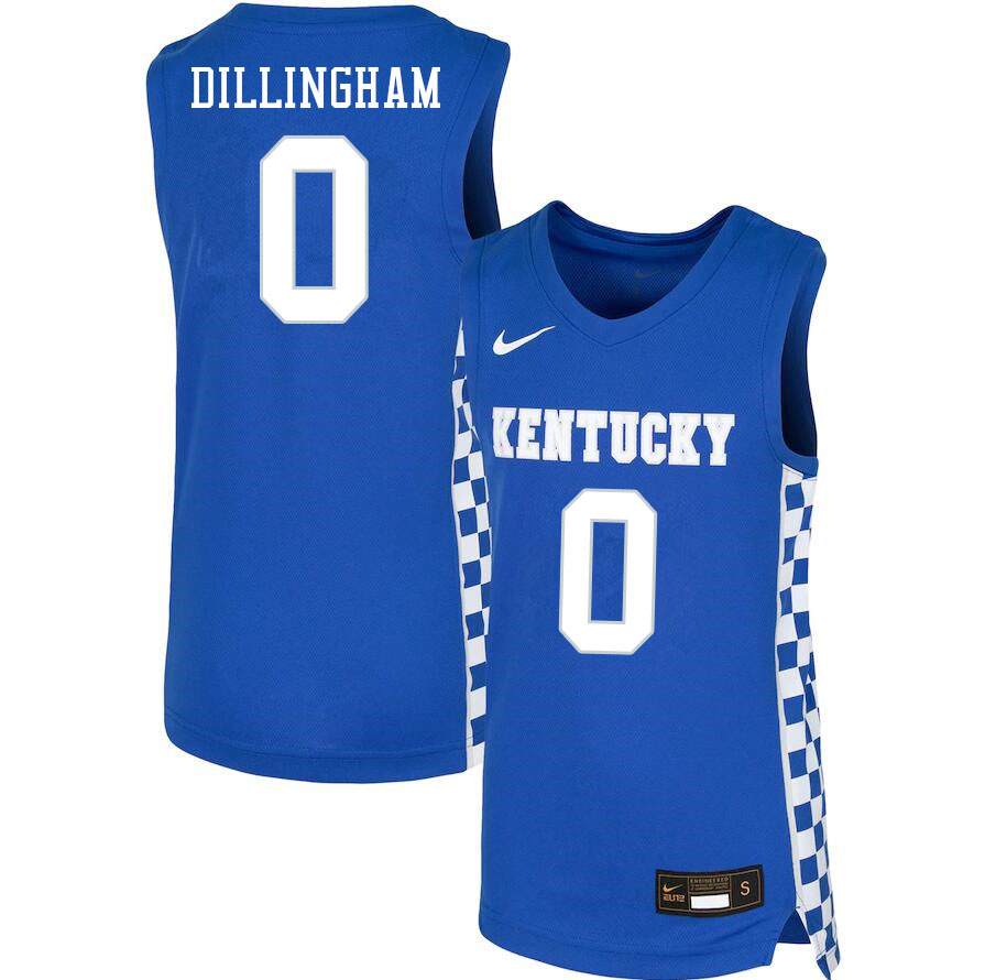 Men #0 Rob Dillingham Kentucky Wildcats College Basketball Jerseys Stitched Sale-Blue